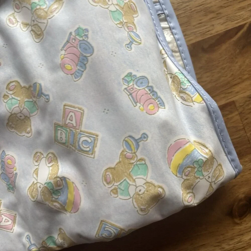 Vintage Wipes Case Bag For Diaper Bag Multiple Compartments Pastel ABC Teddy Y2K
